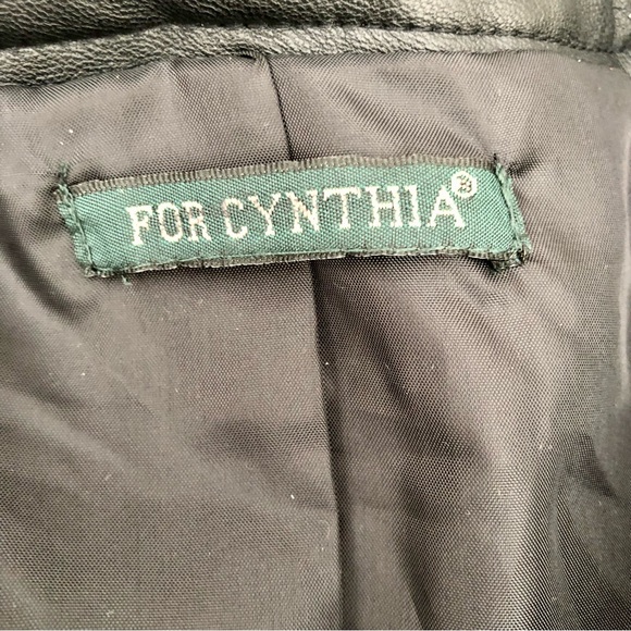 For Cynthia Houndstooth Jacket Coat Vegan Trim Sz.Medium - Picture 11 of 11